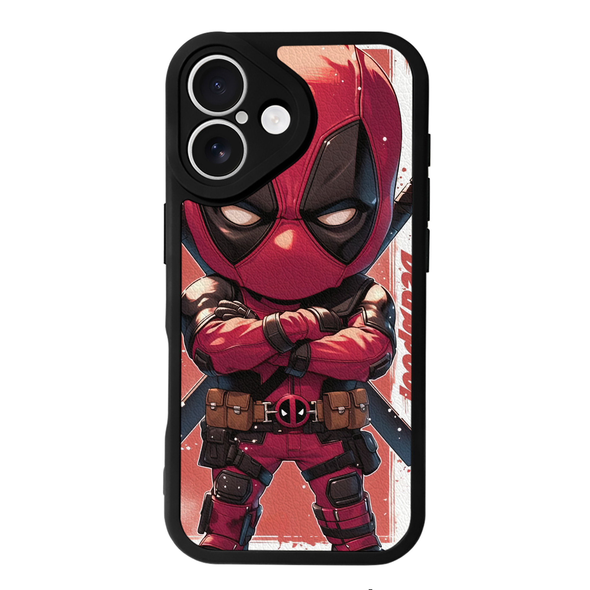 （画像用） Deadpool デッドプール 【iPhone 16シリーズ対応】シリコンスマホケース（レザー調） 材質：シリコン